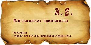 Marienescu Emerencia névjegykártya